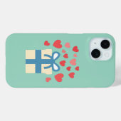 Sweet Gift Box with Floating Love Hearts Case-Mate iPhoneケース (裏面 (横))