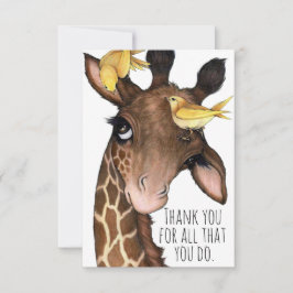 Sweet GiraffeとFriends サンキューカード