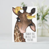 Sweet GiraffeとFriends サンキューカード (スタンド正面)