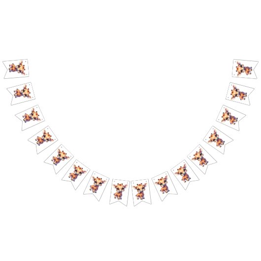 Sweet Giraffe Birthday Party バンティングフラッグ (全)