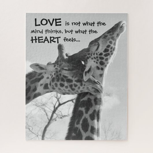 Sweet Giraffe Puzzle LOVE is what your heart feels ジグソーパズル (縦)