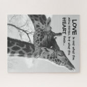 Sweet Giraffe Puzzle LOVE is what your heart feels ジグソーパズル (横)