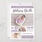 Sweet Girl Magnetic Photo Birth発表 マグネット招待状 (正面)