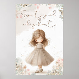 sweet girl with a big heart poster ポスター