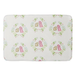 Sweet Girls Rabbit Wreath Bath Mat バスマット