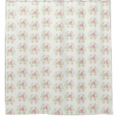 Sweet Girls Rabbit Wreath Shower Curtain シャワーカーテン (正面)
