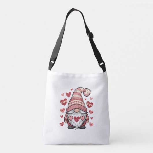 Sweet Gnome Holding Heart クロスボディバッグ (裏面)