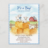 Sweet Goats Baby Shower Invitation ポストカード (正面)