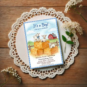 Sweet Goats Baby Shower Invitation 招待状