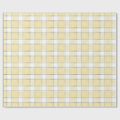 Sweet Gold White Honey Yellow Plaid Christmas  ラッピングペーパー (フラット)