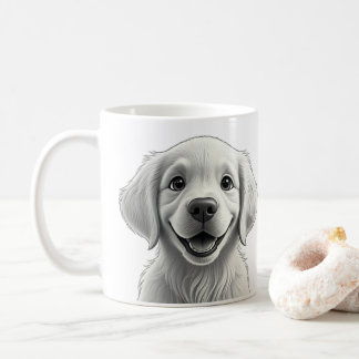 Sweet Golden Joy: Pixar-Style Puppy Friends コーヒーマグカップ