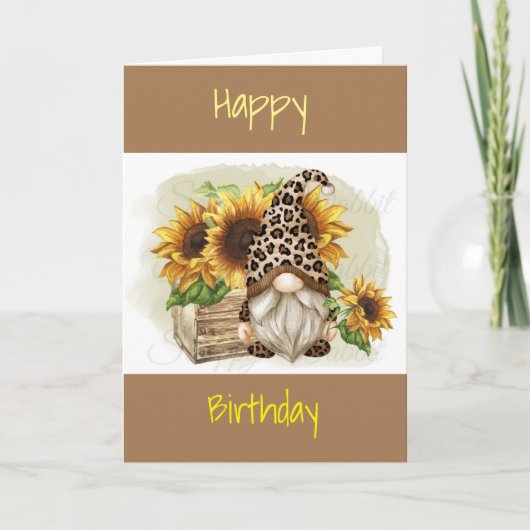 SWEET GOME SAYS "HAPPY BIRTHDAY" FROM "GNOME" カード (正面)