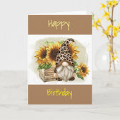 SWEET GOME SAYS "HAPPY BIRTHDAY" FROM "GNOME" カード (黄色い花)