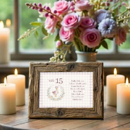 Sweet Goose Baby Shower Table Seating Card LPM26 テーブルナンバー