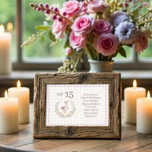 Sweet Goose Baby Shower Table Seating Card LPM26 テーブルナンバー