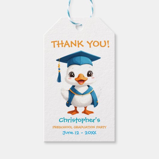 Sweet Goose Preschool Graduation ギフトタグ (正面)