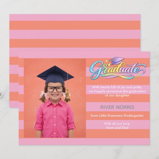 Sweet Graduate Announcement  (正面/裏面)