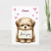 Sweet Grandson Puppy Dog Valentine シーズンカード (正面)