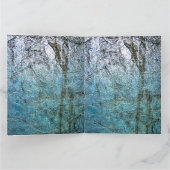 Sweet green abstract folded greeting card,Smooth  カード (内部)