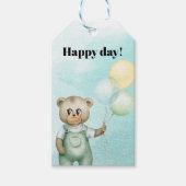 Sweet green baby bear baby ギフトタグ (正面)