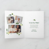 Sweet Greenery Mother's Day Photo Card for Mom カード (内部)