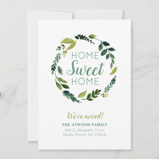 Sweet Greenery New Address Moving発表 案内状 (正面)