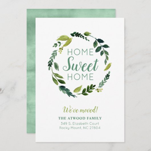 Sweet Greenery New Address Moving発表 案内状 (正面/裏面)