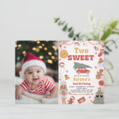 Sweet Groovy Christmas 2nd Birthday Photo 招待状 (スタンド正面)