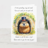 Sweet Groundhog Day in Top Hat and Poem カード (正面)