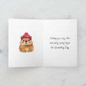 Sweet Groundhog Day in Top Hat and Poem カード (内部)