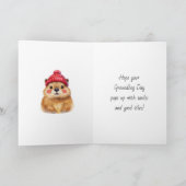 Sweet Groundhog Day | Peek-a-boo Poem カード (内部)