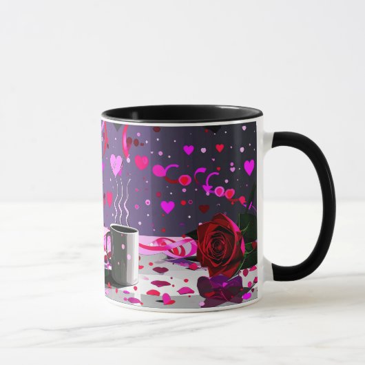 Sweet Happy Valentine's Day With All My Love マグカップ (右)