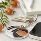 Sweet Harmony – Stroopwafel on Piano Key Holder Ke キーホルダー (正面右)