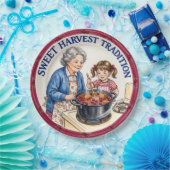 "Sweet Harvest Tradition" Thanksgiving Plate ペーパープレート (パーティー)