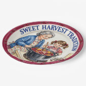 "Sweet Harvest Tradition" Thanksgiving Plate ペーパープレート (アングル)