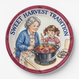 "Sweet Harvest Tradition" Thanksgiving Plate ペーパープレート