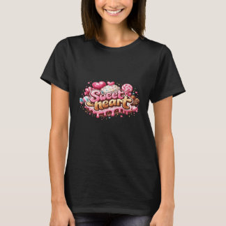 Sweet Heart かわいい キャンディ グラフィック Tシャツ レディース