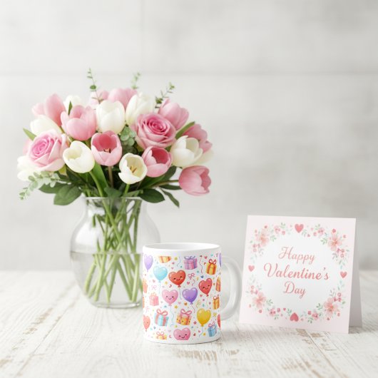 Sweet Heart Balloons Mug Gift for Any Occasion ジャンボコーヒーマグカップ
