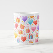Sweet Heart Balloons Mug Gift for Any Occasion ジャンボコーヒーマグカップ (正面)