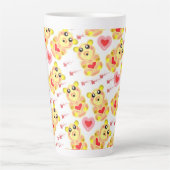 Sweet Heart Bear Nursery Pattern カフェラテマグ (正面)