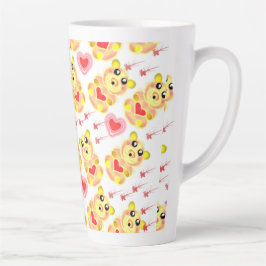 Sweet Heart Bear Nursery Pattern カフェラテマグ
