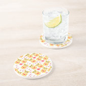 Sweet Heart Bear Nursery Pattern コースター (側面)