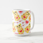 Sweet Heart Bear Nursery Pattern コーヒーマグカップ (正面右)