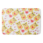 Sweet Heart Bear Nursery Pattern バスマット (正面)