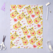 Sweet Heart Bear Nursery Pattern 薄葉紙 (クラフト)