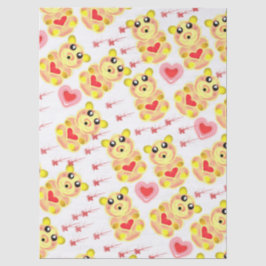 Sweet Heart Bear Nursery Pattern 薄葉紙
