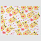 Sweet Heart Bear Nursery Pattern 薄葉紙 (正面)