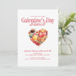 Sweet Heart Brunch Galentine’s Day Brunch 招待状