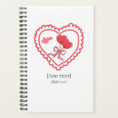 Sweet Heart Lollipop & Bird Personalized Notebook プランナー手帳 (正面)
