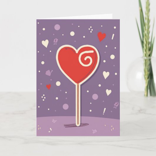 Sweet Heart Lollipop Card カード (正面)
